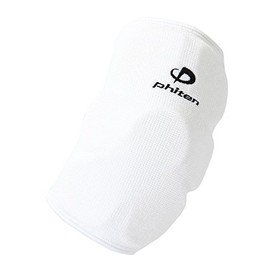 Phiten Volleyball Supporter for Elbows, Includes PAD, White, L