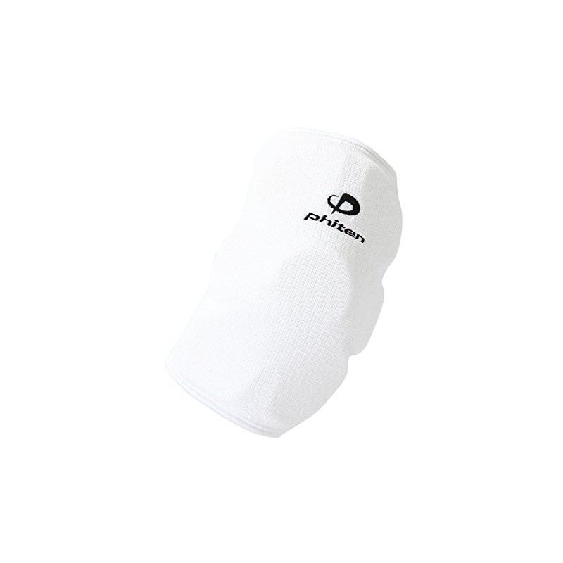 Phiten Volleyball Supporter for Elbows, Includes PAD, White, L