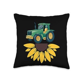 Lawn Tractor Accessories Farm Tractor Shirts Boys Farmer Kids Lawn Mowers Boys Tractor Throw Pillow, 16x16, Multicolor
