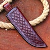 SOGO KNIVES Leather Knife Sheath For Belt, Slanted Sheath, Tooled