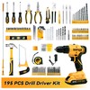 Tool Box Set: Cordless 21V Power Drill Tool Kit with