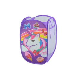 Nickelodeon Jojo Siwa Rainbow and Bows Pop Up Hamper with Durable Carry Handles, 21"H x 13.5"W X 13.5"L