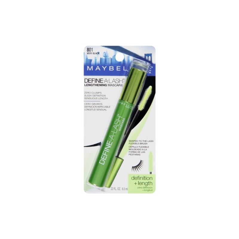 Maybelline New York Define-A-Lash Lengthening Washable Mascara, Very Black, 0.22