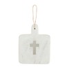 Mud Pie Marble Board With Cross; 9" x 7"
