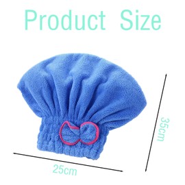 4Pcs Rapid Drying Hair Towel, Hair Towel Wrap,Microfibre Hair Towel Absorbent Anti Frizz Dry Hair,Super Absorbent Hair Towel Wrap for Wet Hair Hat for Women and Girls Drying Hair