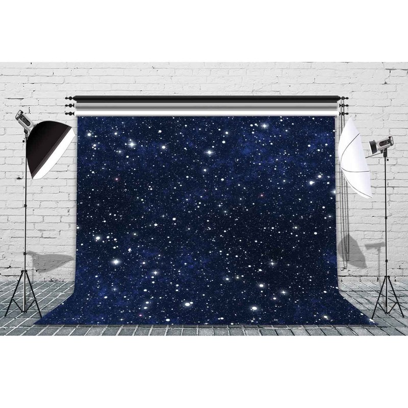 FEASRT 10x10ft Night Starry Sky Photo Backdrop Studio Props Stars