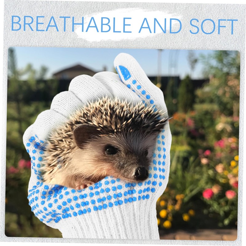 jojofuny Pet Gloves Thicken Breathable Animal Handling Safety Anti-scratch Random