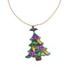 Betsey Johnson Spooky Christmas Tree Pendant Long Necklace