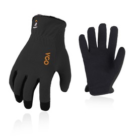Vgo 0°C/32°F Winter Men's Lightweighted Lined Work Gloves for Light Duty Works,Warehouse,Landscaping,Washable(M,Black,AL8736FL)