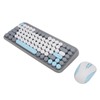 Wireless Keyboard and Mouse Combo 2.4G and Bluetooth Quiet Round