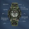 Camouflage Green Kids Watch 7 Colors LED 50M Waterproof Digital