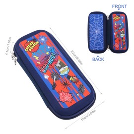XIHIRCD Spider Pencil Case, Spider Web Pencil Case Kids Pencil Bag for Boys Large Capacity Anime Stationery Bag for Cool School Supplies Gifts for Students
