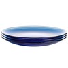 STPGoods Glass Dinner Plates - Set of 4, Blue Cobalt