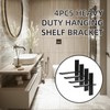 Cskunxia 4Pcs Free Hanging Shelf Bracket, Floating Shelf Brackets, Heavy
