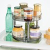 mDesign Lazy Susan Two Tier Kitchen Rack - Practical Spice