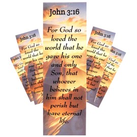 John 3:16 Prayer Card Bookmark Scripture Verse Bulk Bundle Page Marker Made in The USA, Set of 5