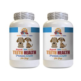 Dog Oral Care - Dog Teeth Health Care - Advanced Complex - Eliminate Bad Breath Plaque Build UP - Healthy Gums - Dog Minerals - 120 Tablets (2 Bottles)