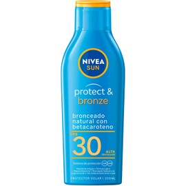Protector Solar Corporal NIVEA SUN Protect & Bronze FPS 30 200Ml, Bronceado Natural Loción