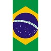 CafePress Brazilian Brazil Flag 30"x60" Absorbent Cotton Back, Soft Beach,