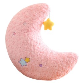 Goylmc Star Plush Pillow, Star Stuffed Toy Hanging a Moon, Home Decoration Christmas Birthday Gift for Kids Adults (17.7inch)