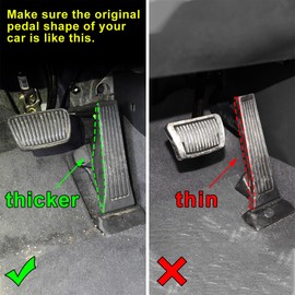 MYMOCCY NO Drill Gas Fuel Brake Foot Rest Pedal Cover Compatible with Hyundai Tucson Sonata Palisade G70, KIA Sportage Stinger Sorento Optima Cadenza Accessories (at)