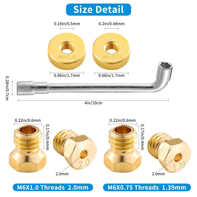 Catilon Natural Gas Orifices Nozzle Conversion Kit, Propane to Natural
