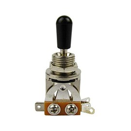 Supertool 3 Way Guitar Toggle Switch Plastic Short Straight Guitar Pickup Black Tip Selector Switch for LP Style Electric Guitar
