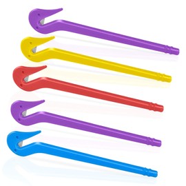 5 Pcs Elastic Hair Bands Remover Cutter, Pony Picks for Cutting Pony Rubber Hair Ties, No Pains, No Harm, Premium Ponytail Remover Tools (2Purple, Blue, Red, Yellow)