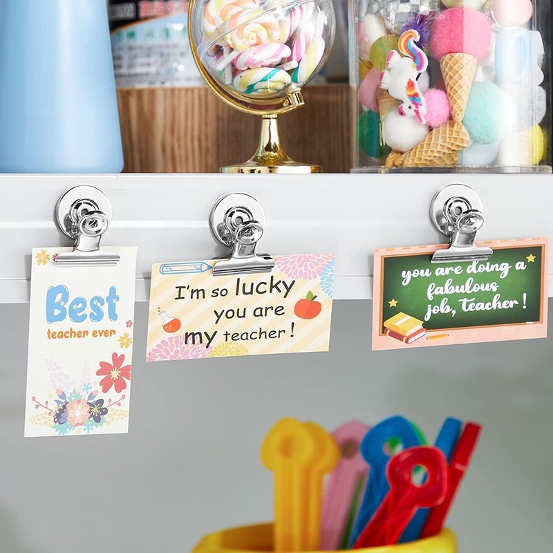 STR-12 Pcs Magnetic Clips, Strong Fridge Magnets Refrigerator Magnets with