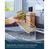 Consumest Sink Caddy, Kitchen Sponge Holder with Dish Brush Holder,