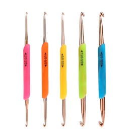 10 sizes Crochet Hook Set Soft Handle Crochet Hook Double Head Crochet Hooks Ergonomic Needle Crochet Needles Knitting Kit for Beginners and Experienced