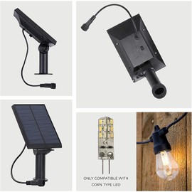 Brightech Ambience Pro Replacement Solar Panel – Compatible ONLY with with Brightech 1W Remote Controlled LED String Lights – Commercial Grade Weatherproof Backyard and Patio Lights - 1 Solar Panel