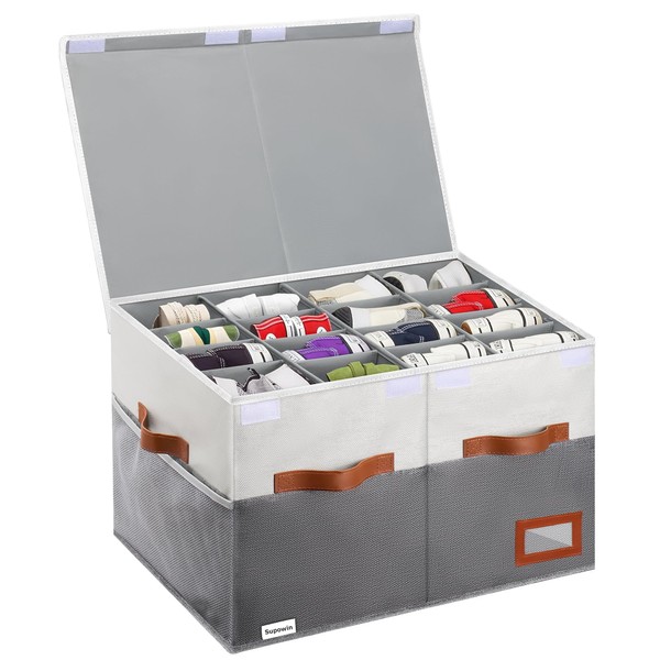 Supowin Supowin Shoe Organizer for Closet, Foldable Shoe Storage Bins