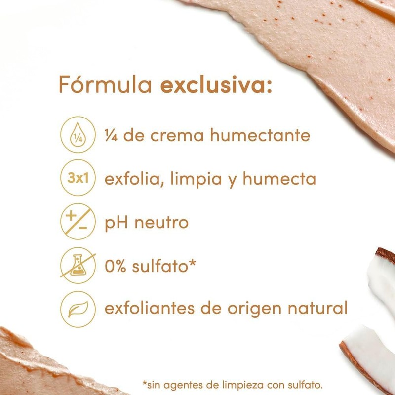 DOVE Beauty Scrub Jabón Exfoliante Corporal Coco y Azúcar Morena,