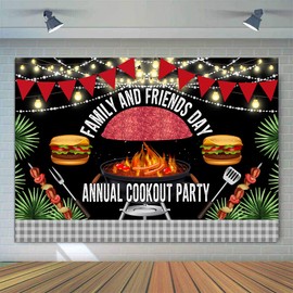PHMOJEN Picnic Backdrop 7x5ft Family and Friends Day Annual Cookout Party Photo Backdrop Summer Park Decoration BBQ Party Bridal Shower Photo Booth Banners Studio Props BJLSPH2161