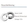 Kozelo 2pcs 51205 Thrust Ball Bearing - [25mm x 47mm