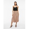 Vila Female Midi Skirt, Pleated, Sandshell