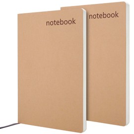 Notebooks College Ruled, Kraft Notebooks Journals for Writing, Soft Cover Notebook Journal for Women Men, Numbered Pages & Index, 5.5" x 8.1" for A5 Refillable Notebook Cover, Thick Paper, Lay Flat