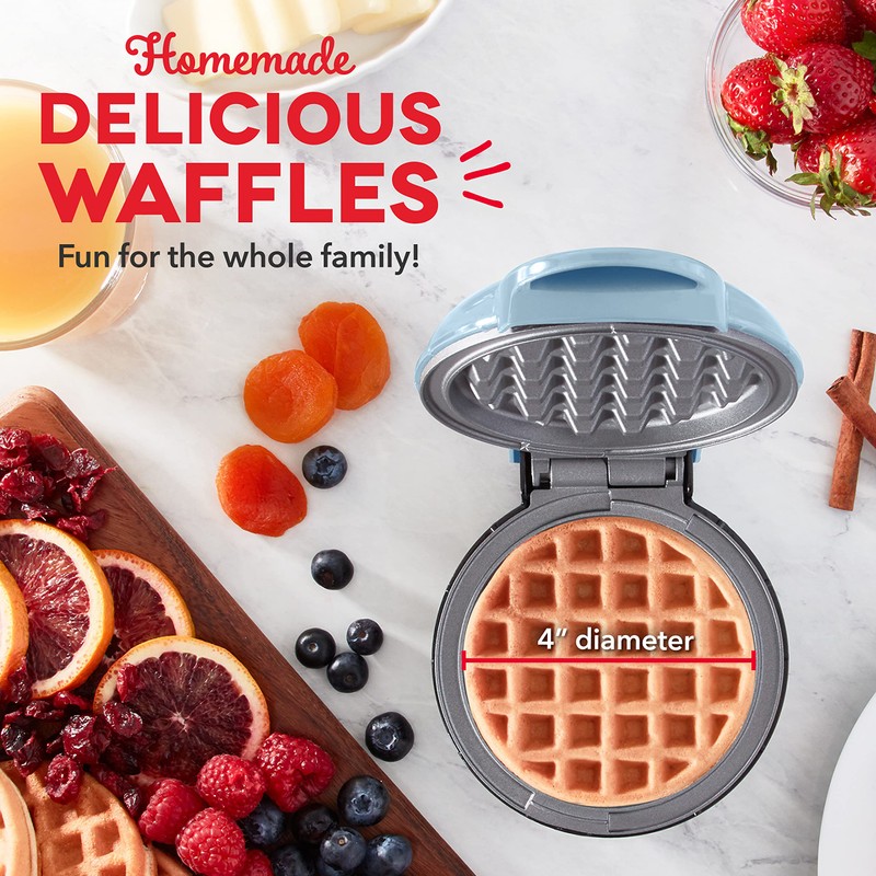 DASH Deluxe Mini Maker for Individual Waffles, Hash Browns, Keto