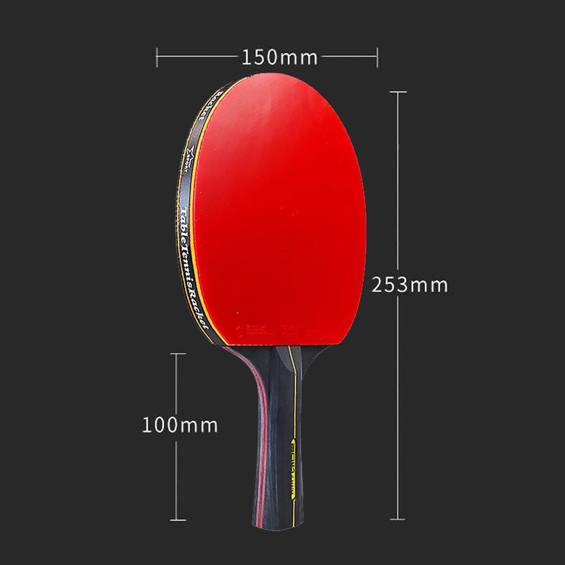 6 Star Ping Pong Paddles, 7-Ply Blade, Premium Rubber, Advanced