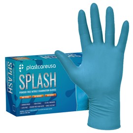 100 Nitrile Exam Gloves 3.5 Mil - Latex & Powder Free, Disposable Non-Sterile Protective Gloves By PlastCare