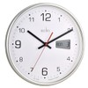 Acctim Kalendar Wall Clock Non-Ticking Sweep LCD Digital Display Energy