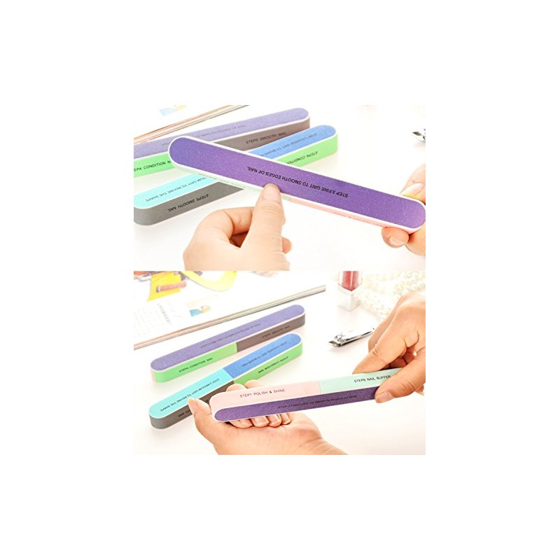 Honbay 6PCS Nail Art Tool Nail File Nail Buffer Cosmetic