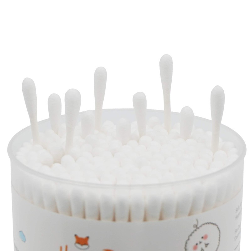HOMEFOX Cotton Swabs Precision Pointed - 600 Count Pointy Organic