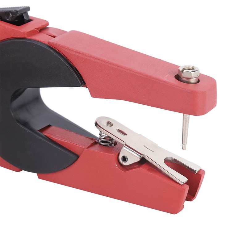Red Steel Livestock Veterinary Ear Tag Plier Puncher Pig Cow