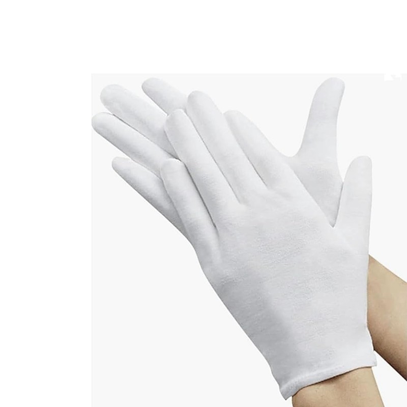 5 Pairs Cotton Gloves Large Size Work Gloves Coin Gloves