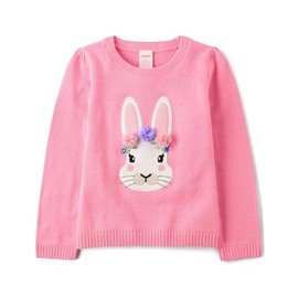 Gymboree,Girls,and Toddler Long Sleeve Sweaters,Pink Bunny,8