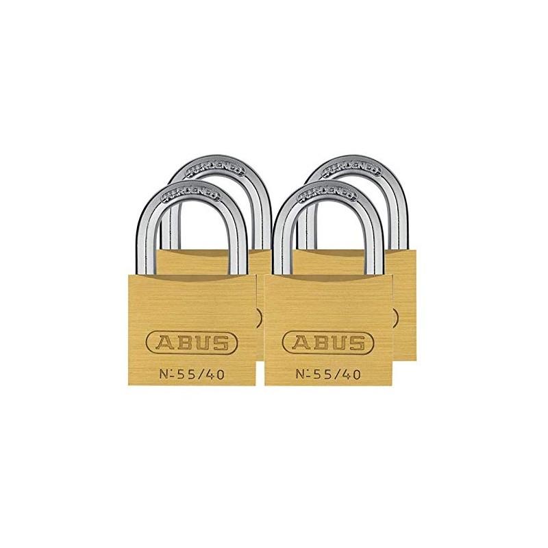 ABUS Brass Padlock 55/40 Quads Set 4 pieces, 33694