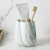 Marble Green Toothbrush Holder for Bathroom - Ceramic Tooth Brushing