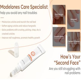 modelones Crema Para Cutícula, Ultra-Hidratante Cuidado De Uñas Aceite De Jojoba Orgánico Vitamina E, Tratamiento Reparador De Cutícula Reparación No Grasienta Secas Cutículas Agrietada